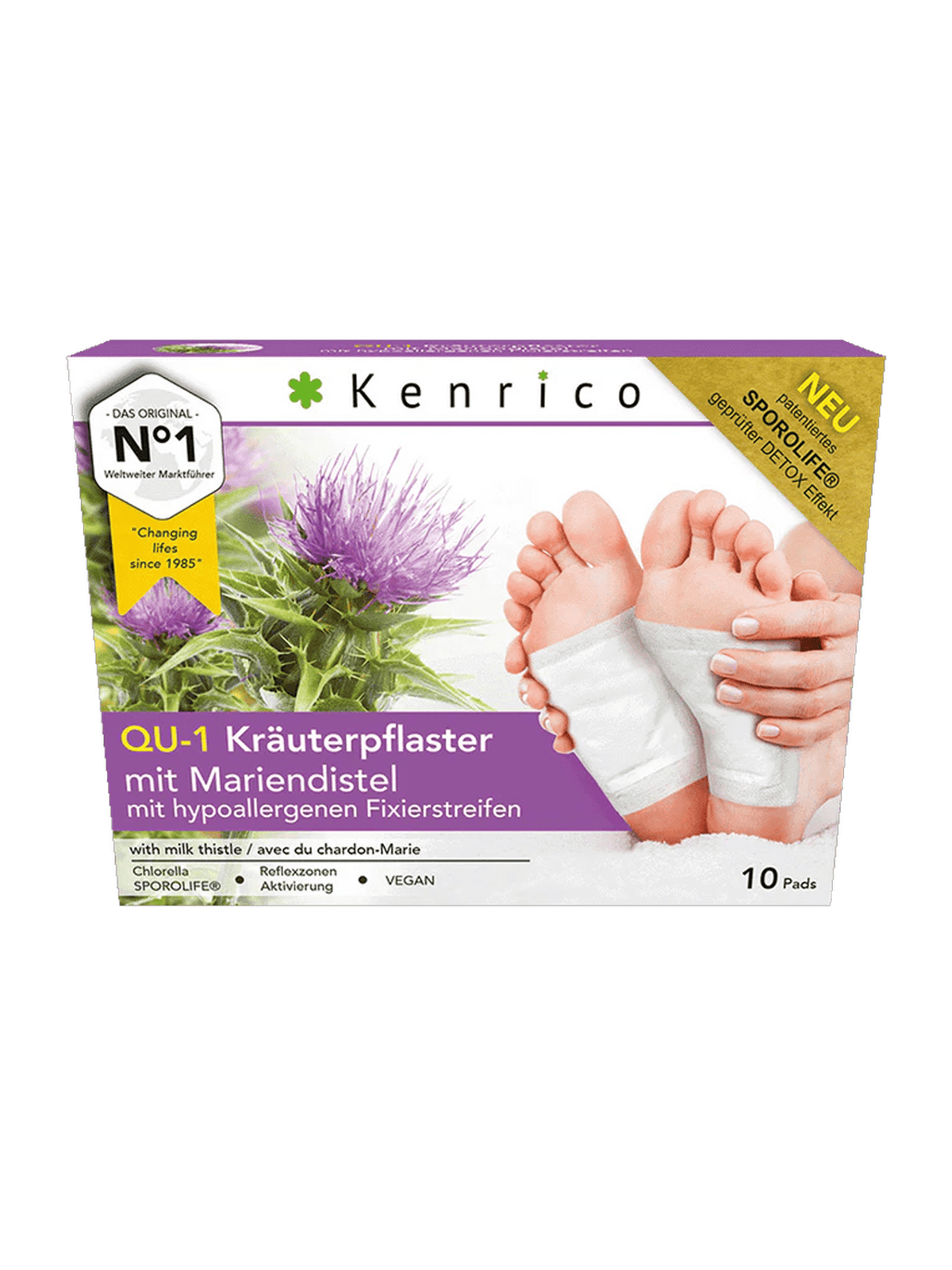 3x QU-1 Kräuterpflaster – Mariendistel & Sporolife® - phiwana