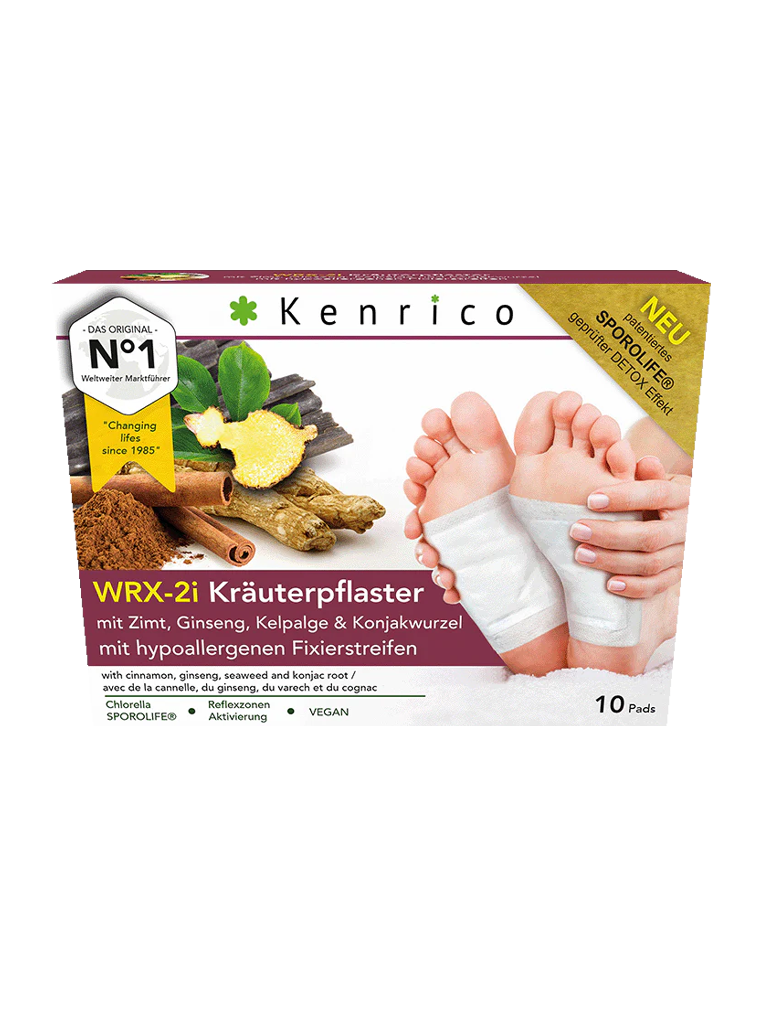 WRX-2i Kräuterpflaster – Zimt, Ginseng, Kelpalge & Sporolife®
